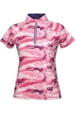 2021 Weatherbeeta Womens Ruby Printed Short Sleeve Top 100934 - Pink Swirl
